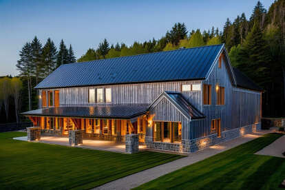 Barn House Plan #6422-00124 Elevation Photo
