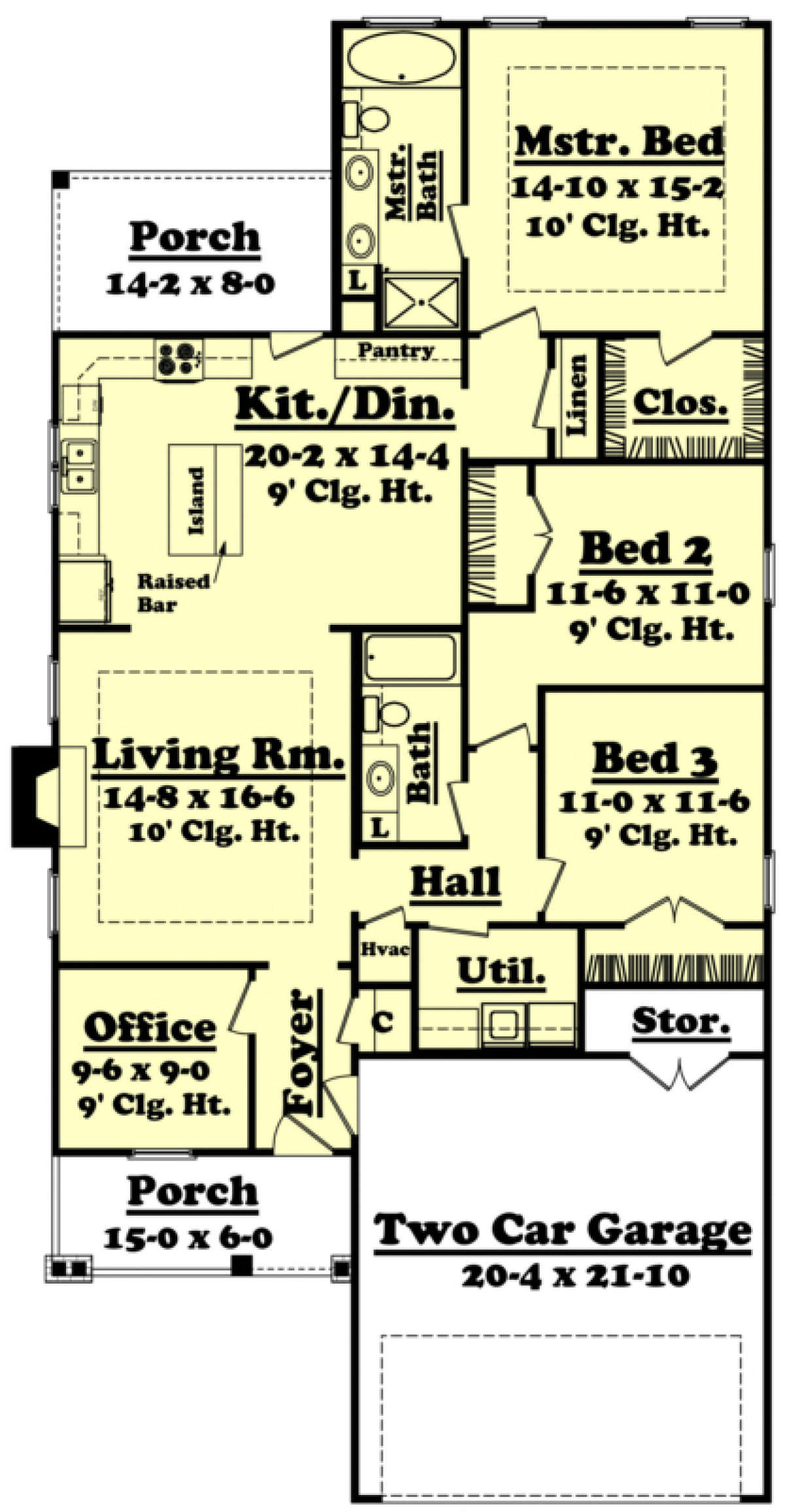 Main Floor for House Plan #041-00030
