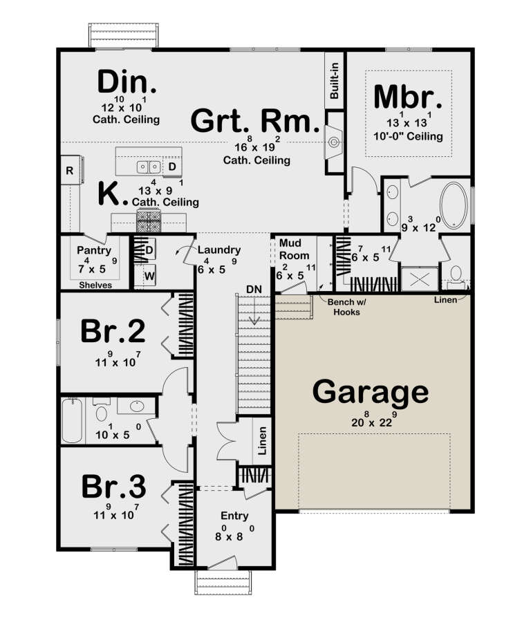 House Plan House Plan #34231 Drawing 1