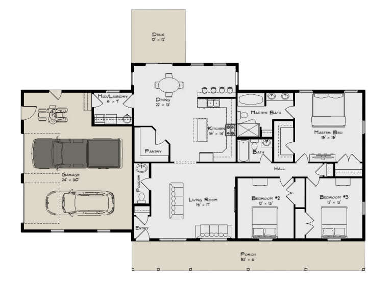 House Plan House Plan #34234 Drawing 1