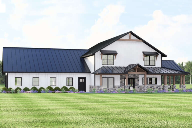 House Plan House Plan #34236 Angled Front Elevation