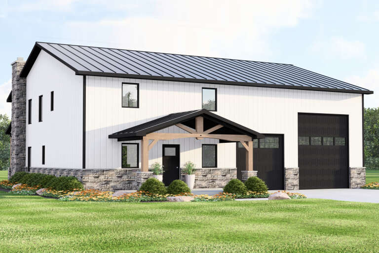 House Plan House Plan #34237 Angled Front Elevation