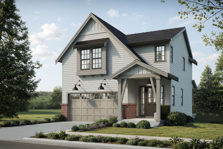 House Plan House Plan #34240 Angled Front Elevation