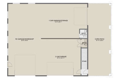 Garage Floor for House Plan #2802-00440