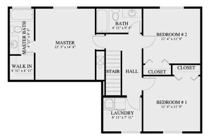 Second Floor for House Plan #2802-00442