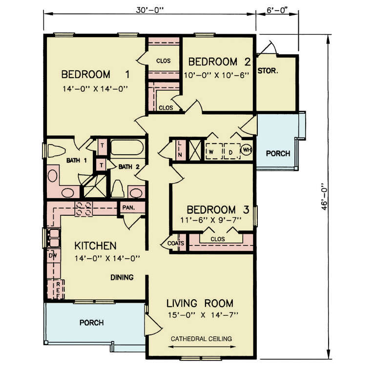 House Plan House Plan #34246 Drawing 1