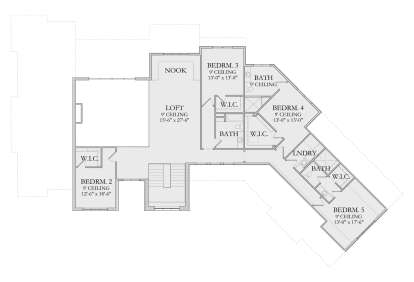 Second Floor for House Plan #6422-00129
