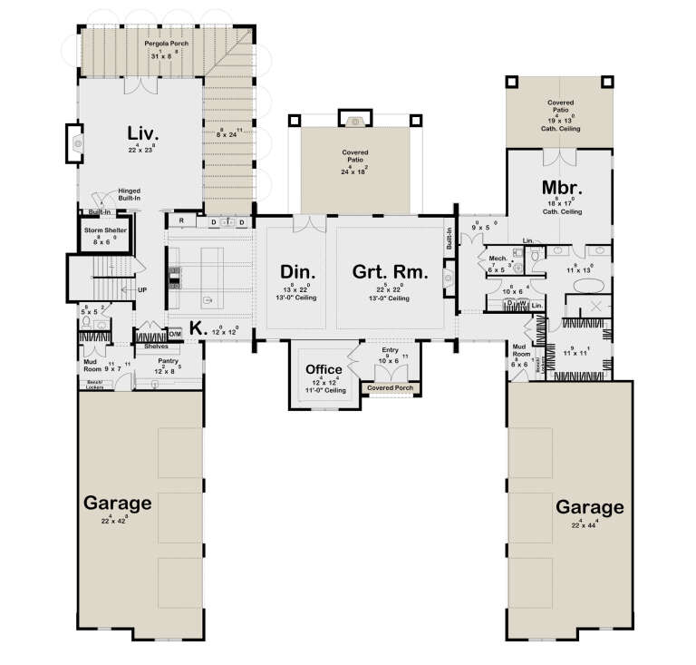 House Plan House Plan #34249 Drawing 1