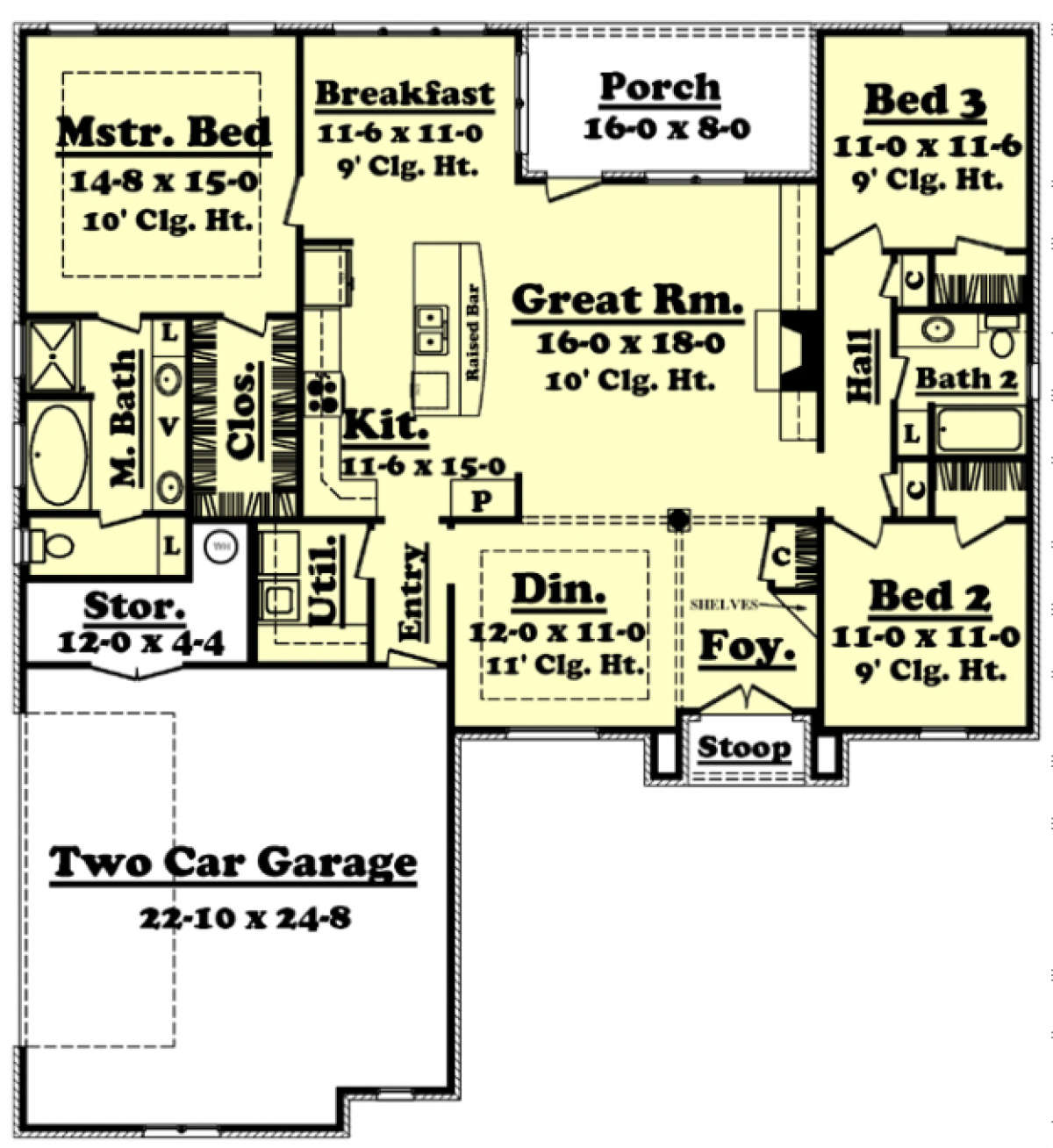 Main Floor for House Plan #041-00032