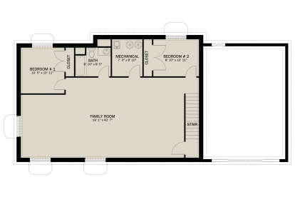 Basement for House Plan #2802-00444