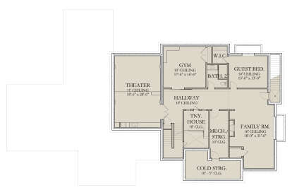 Basement for House Plan #6422-00131