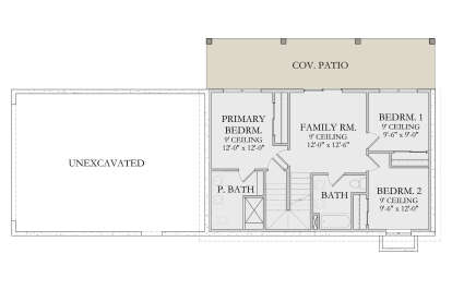 Basement for House Plan #6422-00138