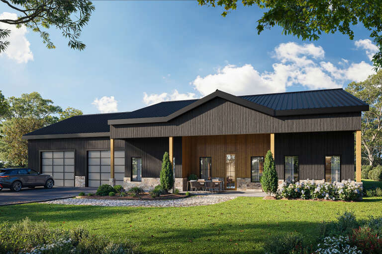 House Plan House Plan #34264 Angled Front Elevation