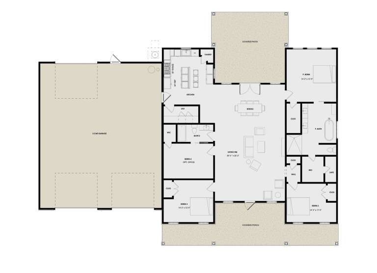 House Plan House Plan #34264 Drawing 1
