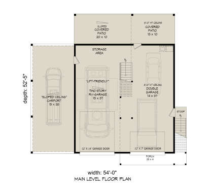 Garage Floor for House Plan #940-01358
