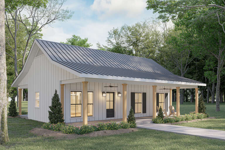 House Plan House Plan #34272 Angled Front Elevation
