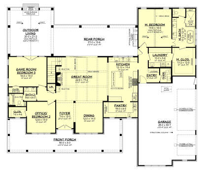 Main Floor  for House Plan #041-00406