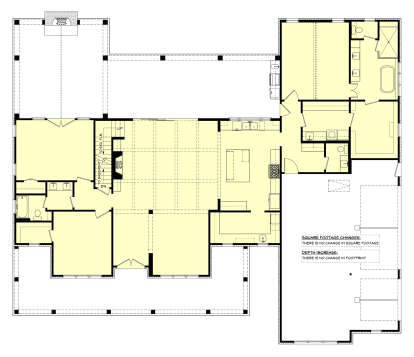 Main Floor w/ Basement Stair Location for House Plan #041-00406