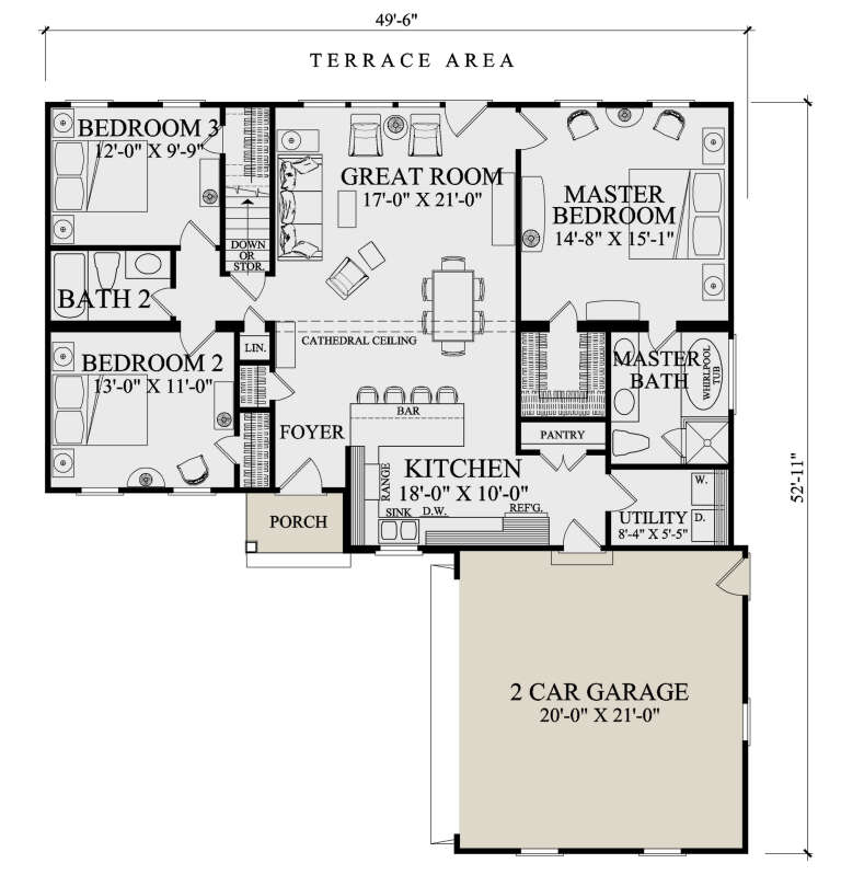 House Plan House Plan #34274 Drawing 1
