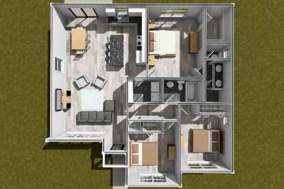Overhead First Floor for House Plan #4848-00508