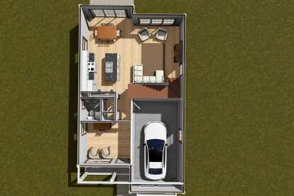 Overhead First Floor for House Plan #4848-00510