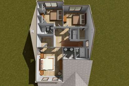 Overhead Second Floor for House Plan #4848-00510