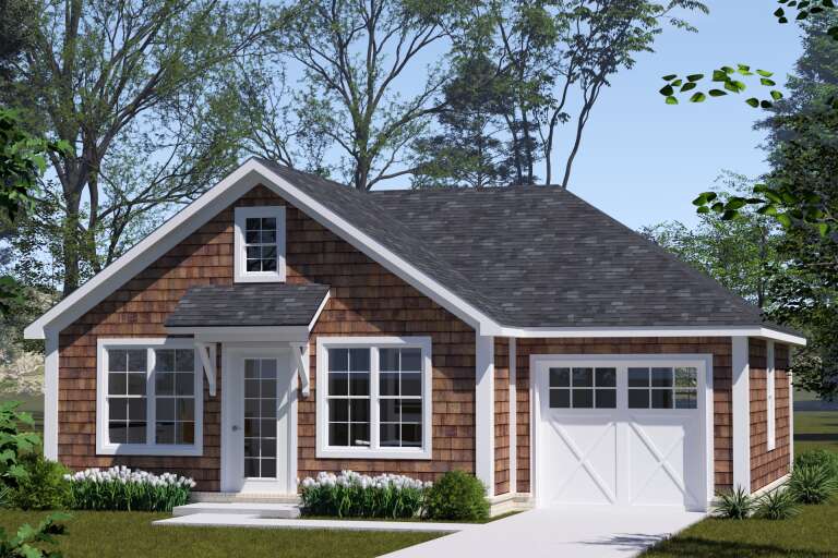 House Plan House Plan #34279 Angled Front Elevation