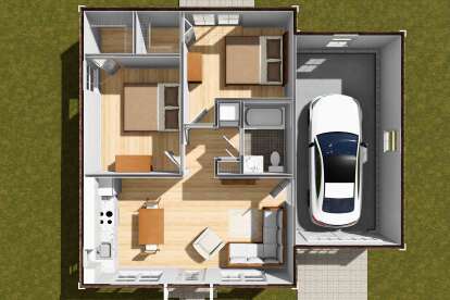 Overhead First Floor for House Plan #4848-00511