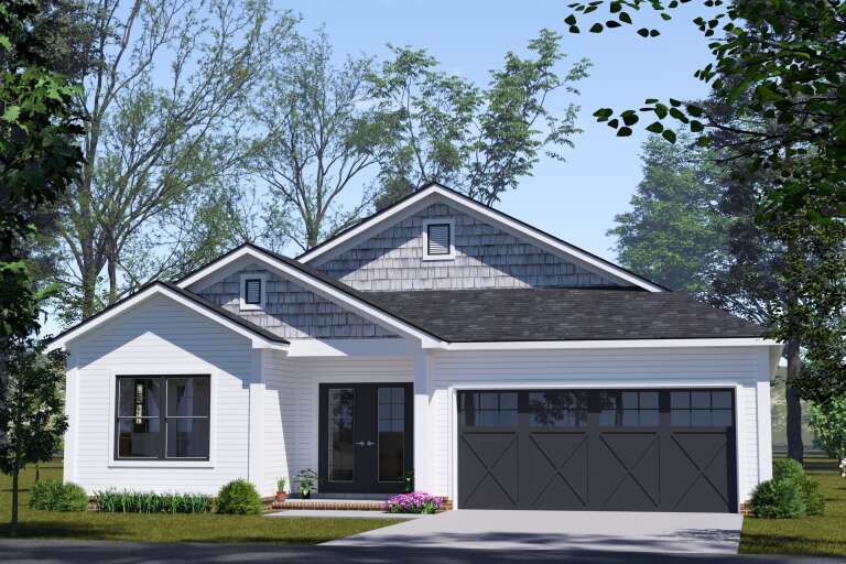 House Plan House Plan #34280 Angled Front Elevation