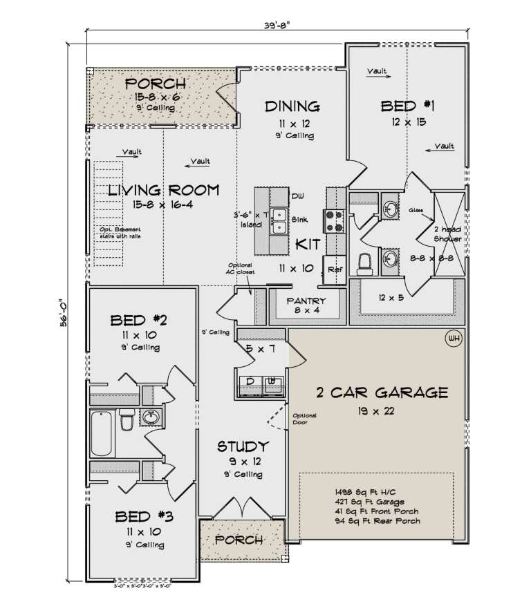 House Plan House Plan #34280 Drawing 1