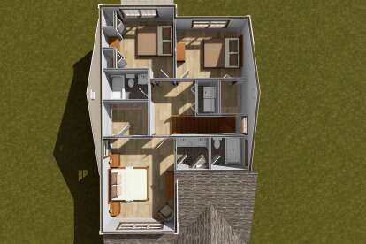 Overhead Second Floor for House Plan #4848-00513