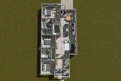 Overhead First Floor for House Plan #4848-00514