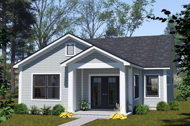 House Plan House Plan #34283 Angled Front Elevation