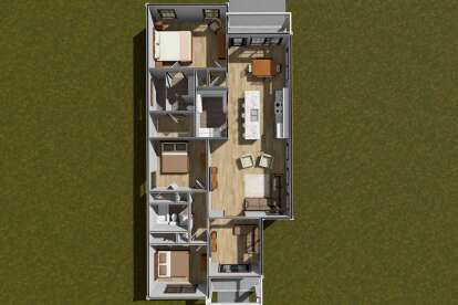 Overhead First Floor for House Plan #4848-00515