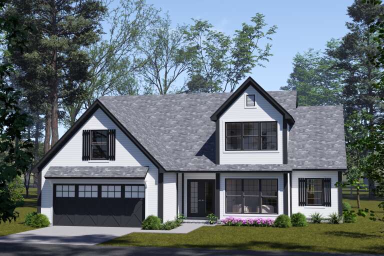 House Plan House Plan #34285 Angled Front Elevation