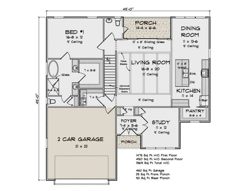 House Plan House Plan #34285 Drawing 1