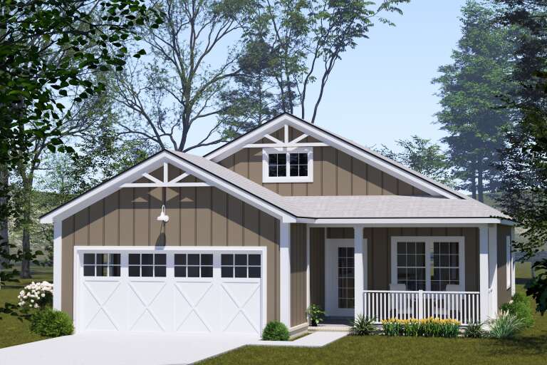 House Plan House Plan #34286 Angled Front Elevation