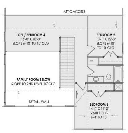 Second Floor for House Plan #7983-00155