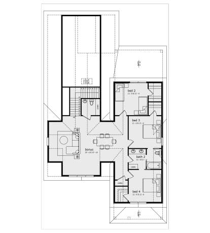 Second Floor for House Plan #7174-00039