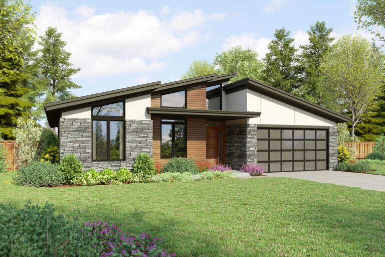 House Plan House Plan #34294 Angled Front Elevation