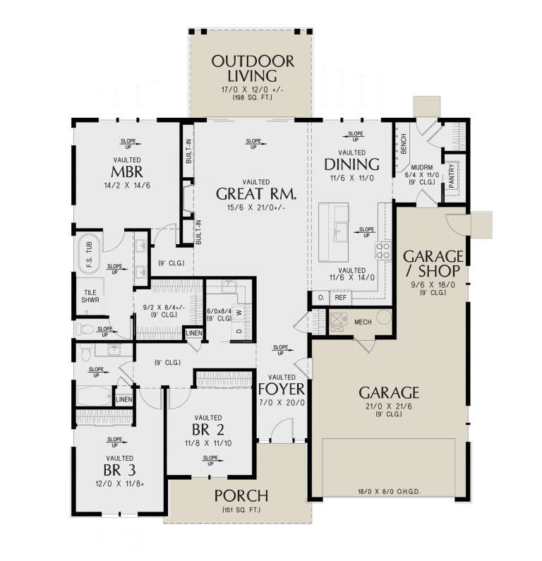 House Plan House Plan #34294 Drawing 1