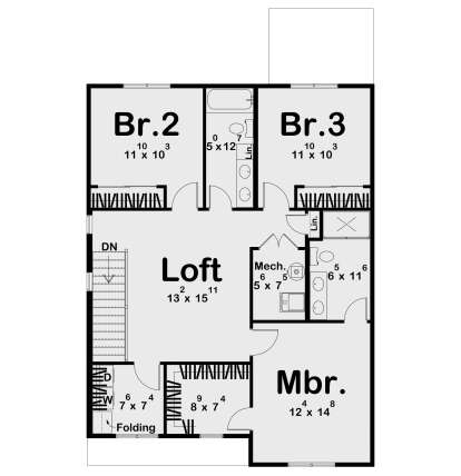 Second Floor for House Plan #963-01192