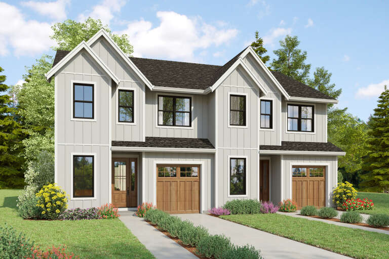 House Plan House Plan #34297 Angled Front Elevation