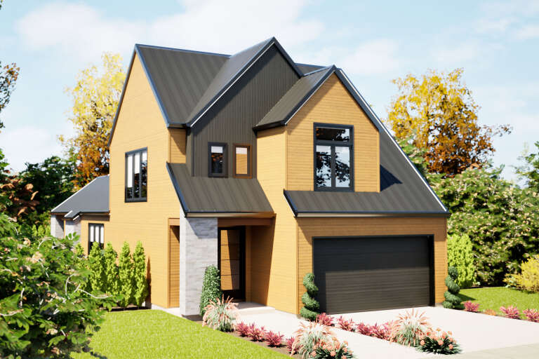 House Plan House Plan #34298 Angled Front Elevation