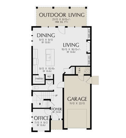 Main Floor  for House Plan #2559-01104