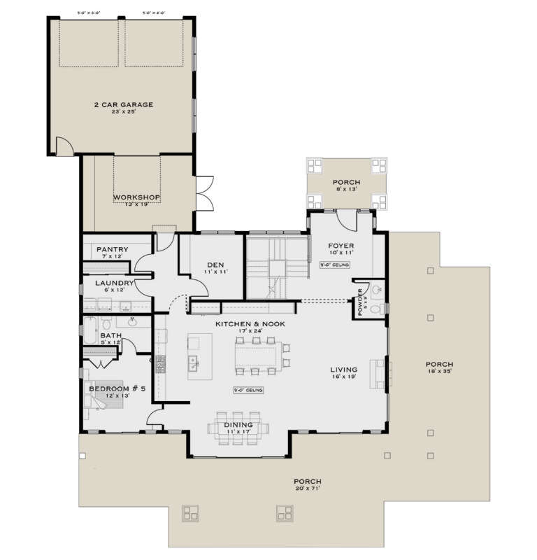 House Plan House Plan #34301 Drawing 1