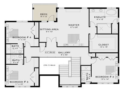 Second Floor for House Plan #5984-00041