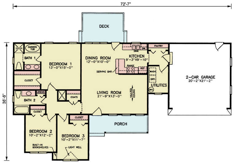 House Plan House Plan #34306 Drawing 1