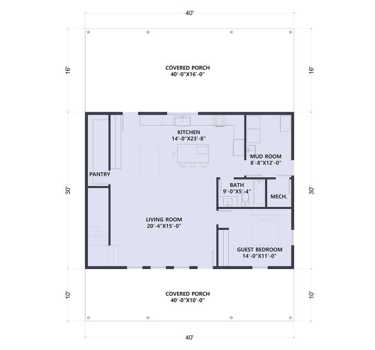 House Plan House Plan #34308 Drawing 1