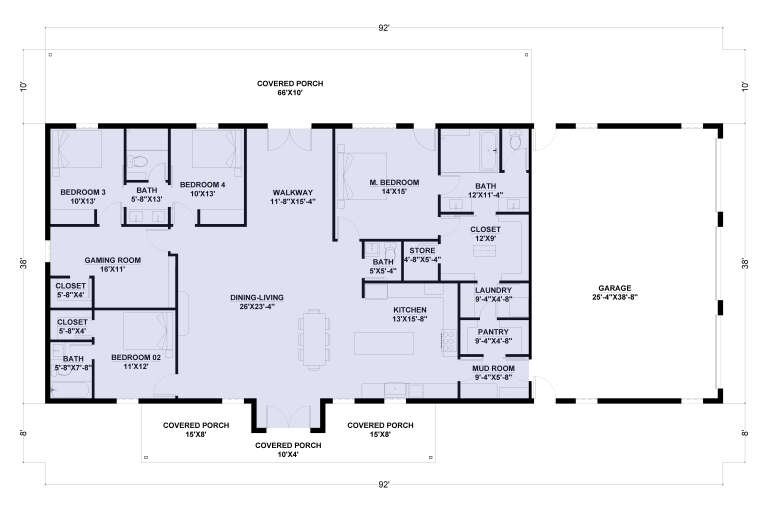 House Plan House Plan #34310 Drawing 1